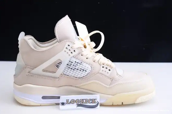 Official Maikesneakers x Jordan Air CV9388-100 4 Sail Off-White 0419
